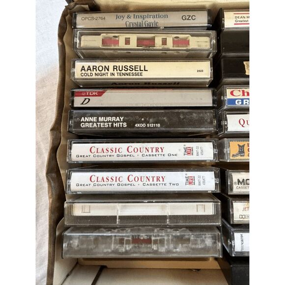 Classic Country 1970's/80's Cassette Tape Collection w/ Case, George Jones - Picture 13 of 14
